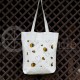 Printed semi-linen shopping bag "Bees"